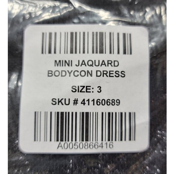 NWT Torrid 3 Black Mini Jacquard Bodycon Dress 3X 22 24 - Picture 7 of 9